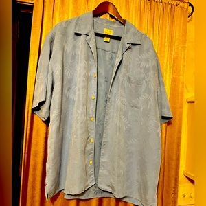 Jos. A. Bank Vacation in Paradise Palm Tree Textured Button Down Shirt Size XXL